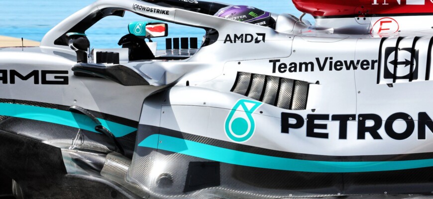 Mercedes W33, sidepods, F1 2022