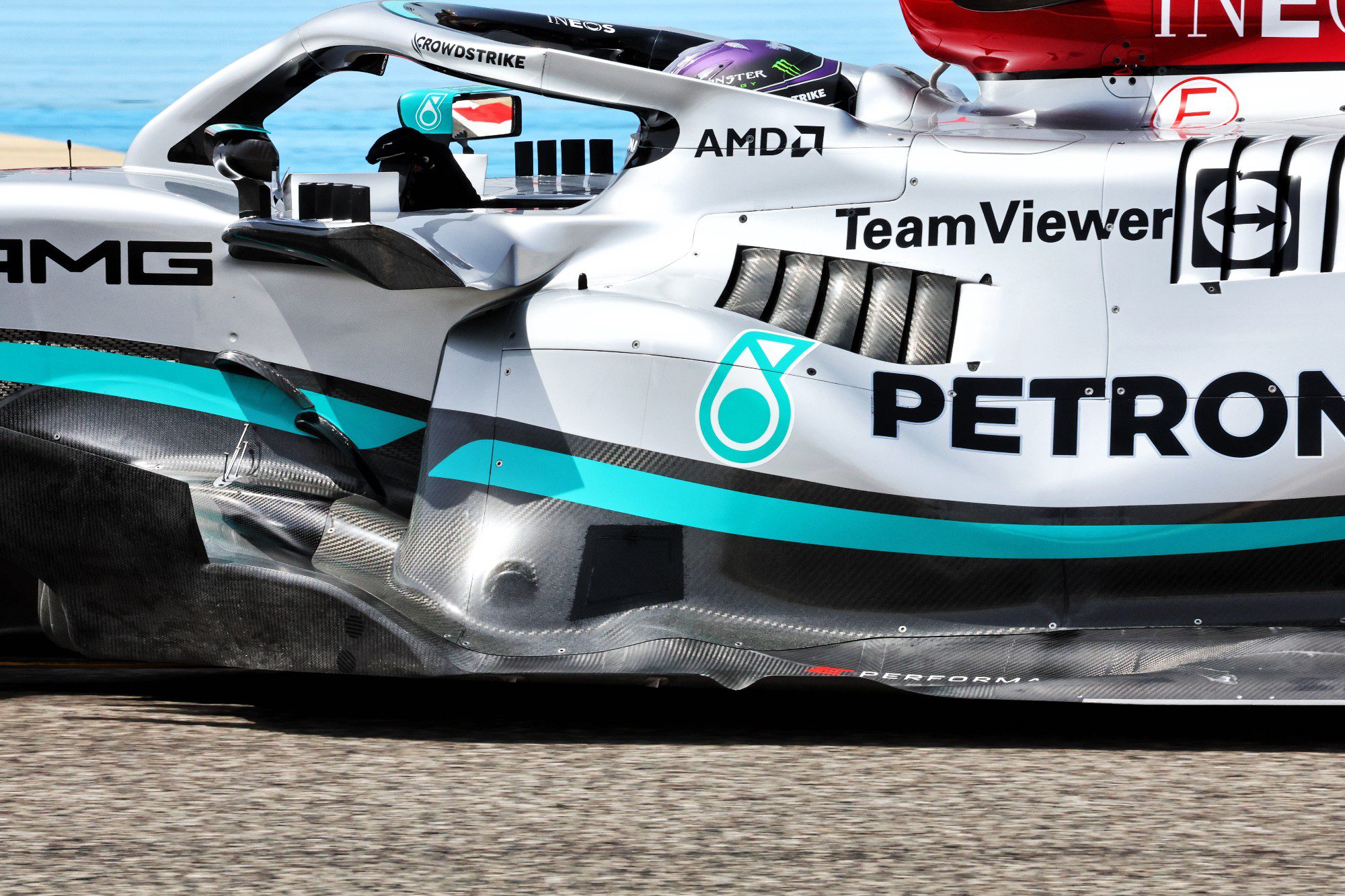 Mercedes W33, sidepods, F1 2022