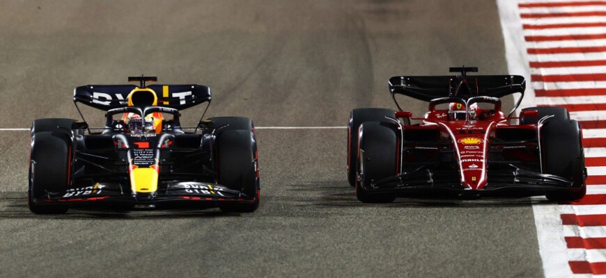 Max Verstappen e Charles Leclerc - GP do Bahrein 2022 F1