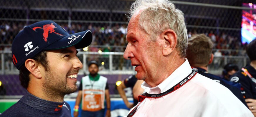 Sergio Pérez e Helmut Marko