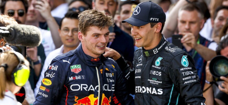 Max Verstappen e George Russell