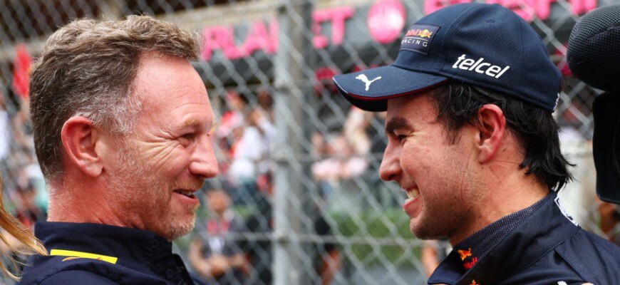 Christian Horner e Sergio Pérez