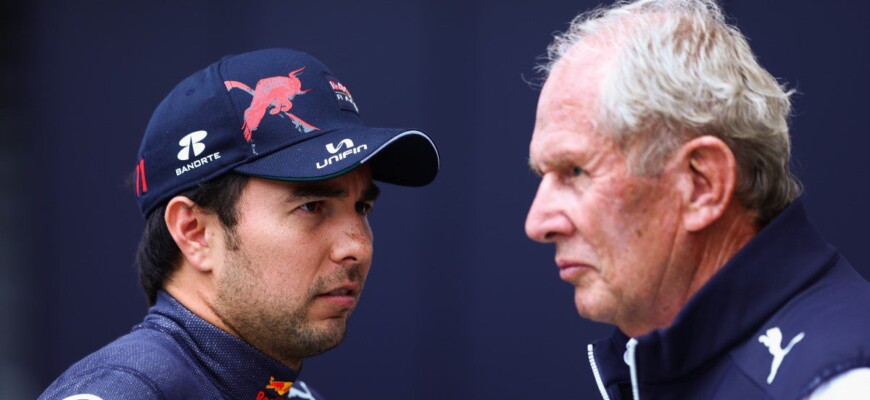 Sergio Pérez e Helmut Marko