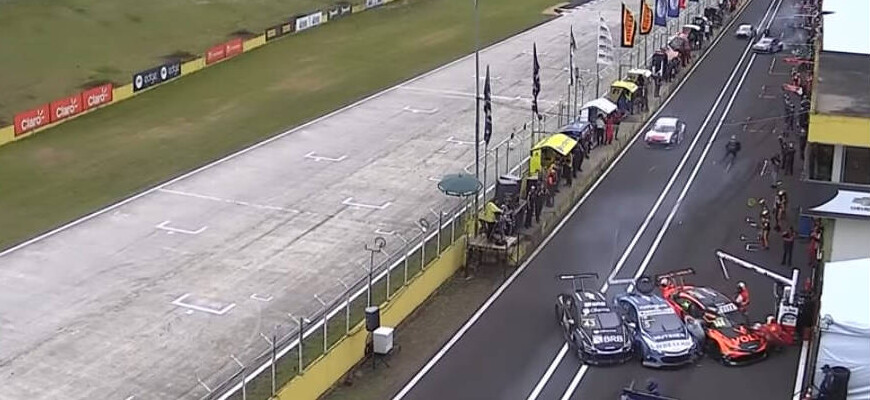 Stock Car: acidente nos boxes atinge três mecânicos em Santa Cruz do Sul