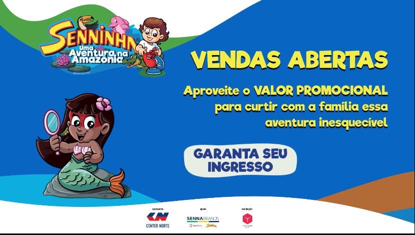 Exposição "Senninha - Uma Aventura na Amazônia" no Shopping Center Norte tem vendas abertas de ingressos