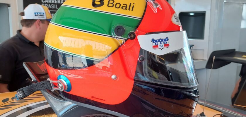 Senna, Fittipaldi e Piquet: o capacete escolhido por Edu Guedes para a Porsche Endurance