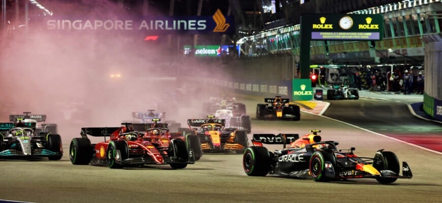 F1: Perez larga bem, passa Leclerc e vence o GP de Singapura