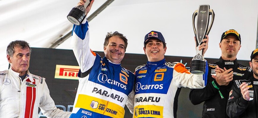 Cacá Bueno e Adalberto Baptista conquistam pódio na geral e ficam em 2º na GT3 em Santa Cruz do Sul