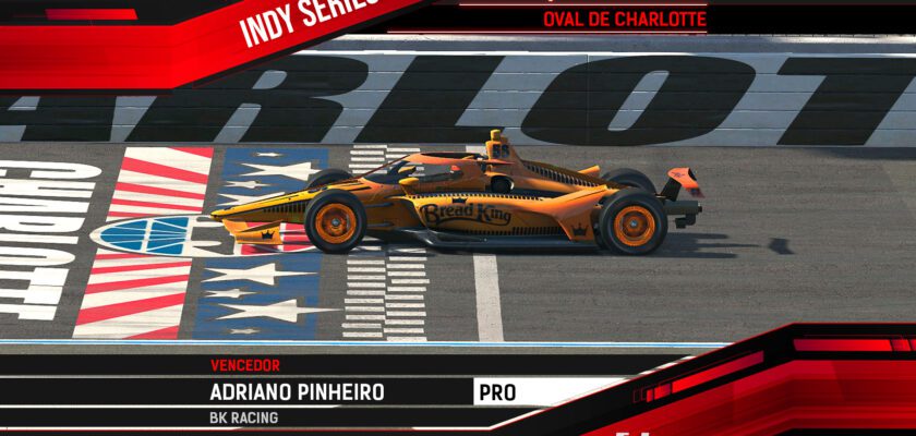 F1BC Indy Series: Adriano Pinheiro (BK) vence corrida com acidente na primeira volta em Charlotte