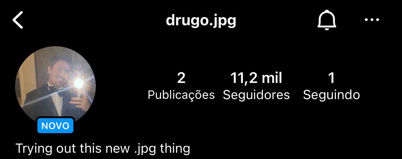 Felipe Drugovich se rende a conta de instagram JPG