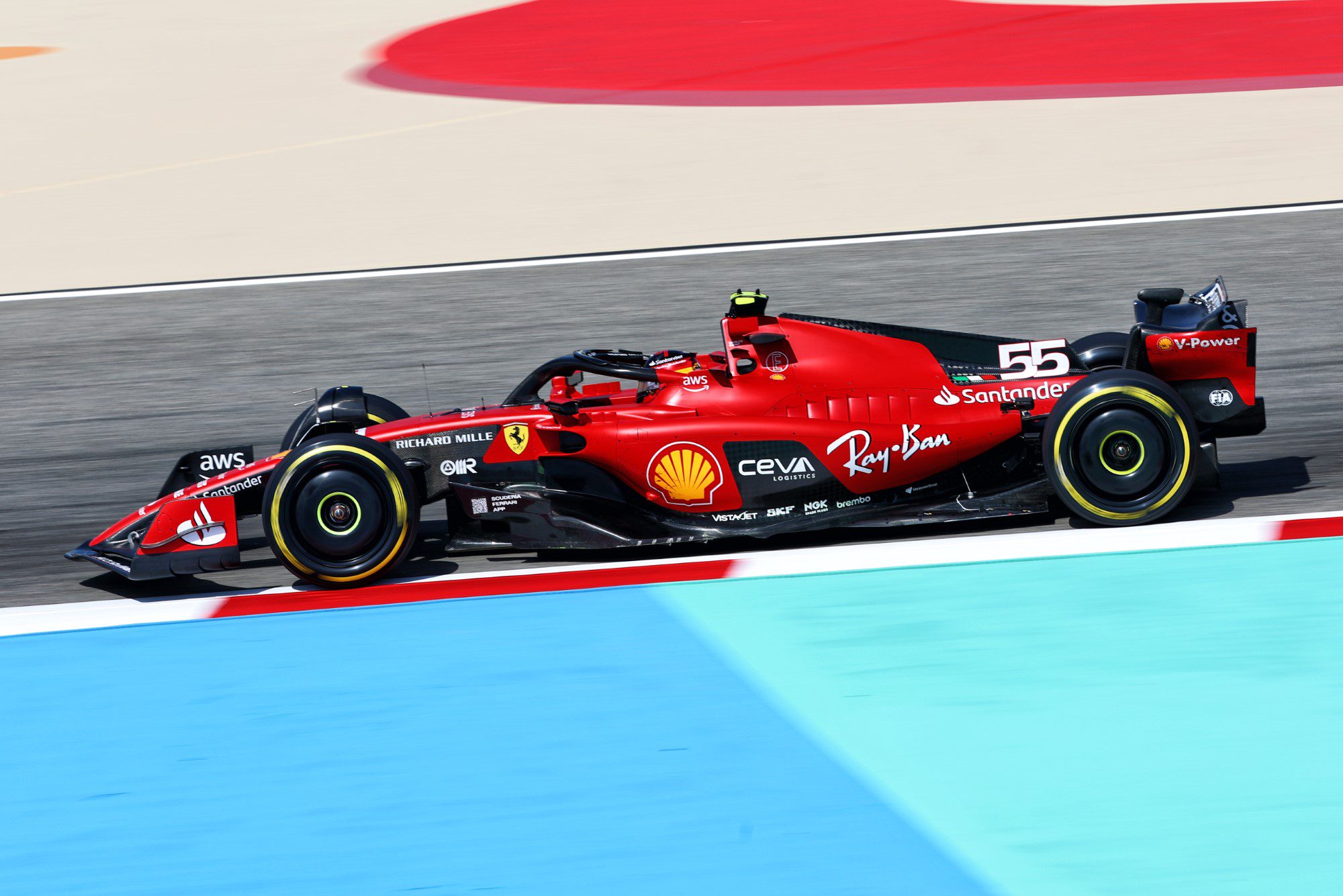 Ferrari Sf23 Fórmula 1 Carlos Sainz Número 55 2023 F1 Campeonato