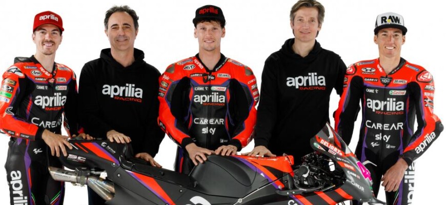 Aleix Espargaró, Maverick Viñales (Aprilia) Lançamento Aprilia - MotoGP 2023