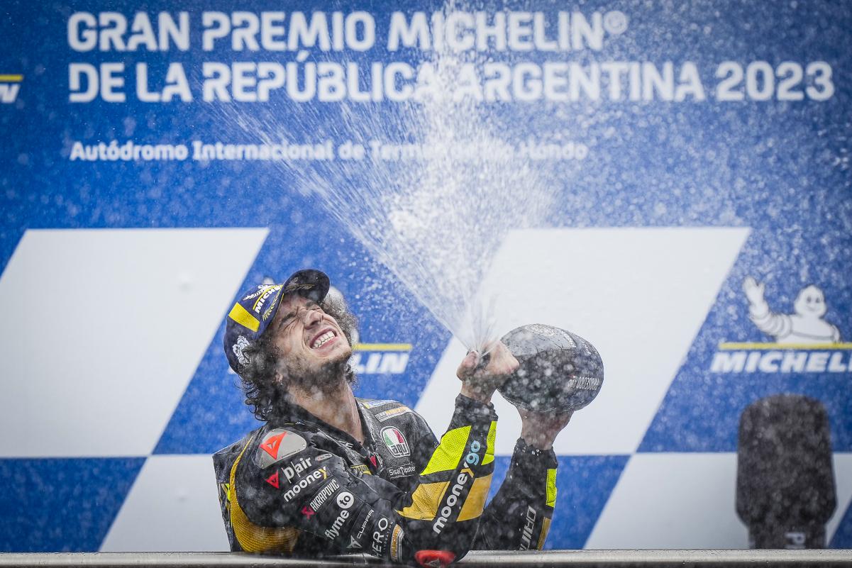 MotoGP 2023: Bezzecchi vence a primeira na categoria em corrida chuvosa na  Argentina - Arkade