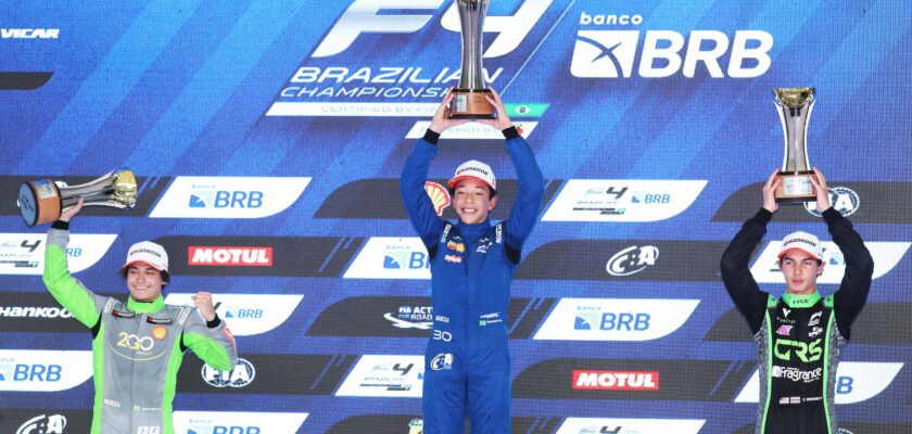 Tessaro vence primeira corrida da F4 Brasil no molhado e amplia vantagem na liderança do campeonato