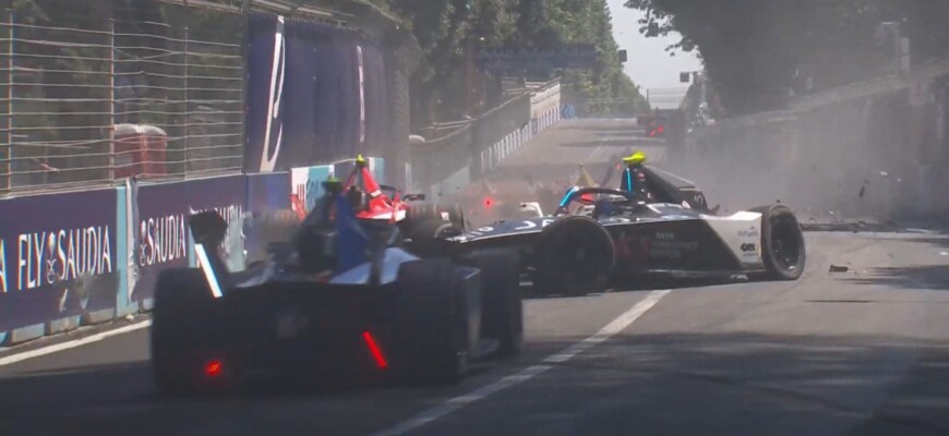 Acidente Fórmula E no ePrix de Roma 2023