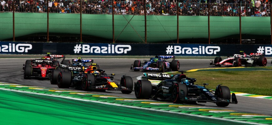 George Russell (GBR) Mercedes AMG F1 W14, F1 2023, Fórmula 1, GP de São Paulo, Interlagos, Brasil