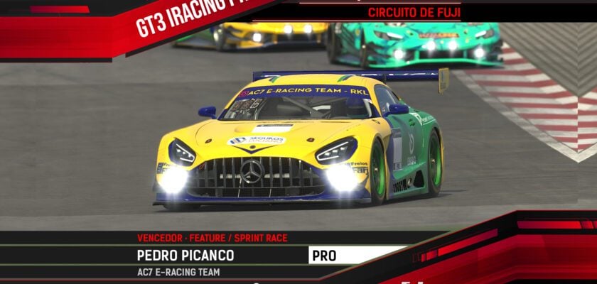 F1BC GT3 iRacing PRO: Pedro Picanço e Henrique Poletti vencem em suas classes em Fuji