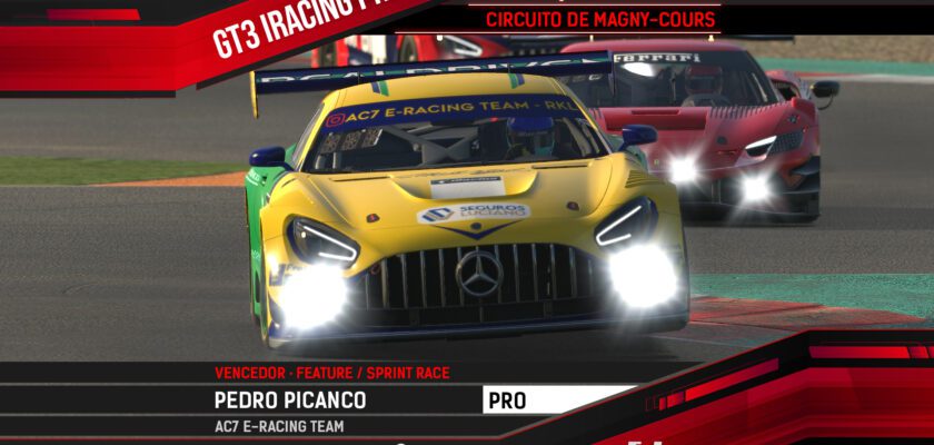 F1BC GT3 iRacing PRO: Em Magny-Cours, Pedro Picanço e Henrique Poletti são os campeões