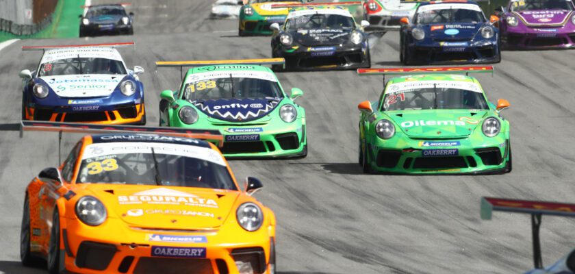 Gustavo Zanon escala oito posições e vai ao pódio da Porsche Cup Sprint Challenge Sport na preliminar da Fórmula 1