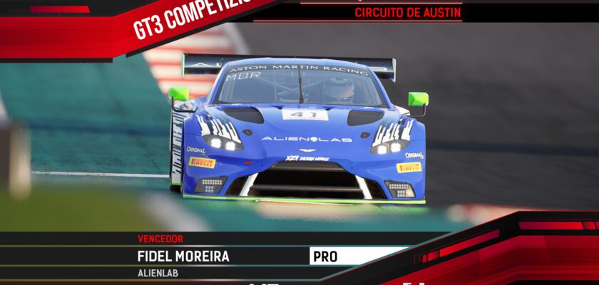 F1BC GT3 Competizione: Fidel Moreira repete a dose com nova vitória em Austin