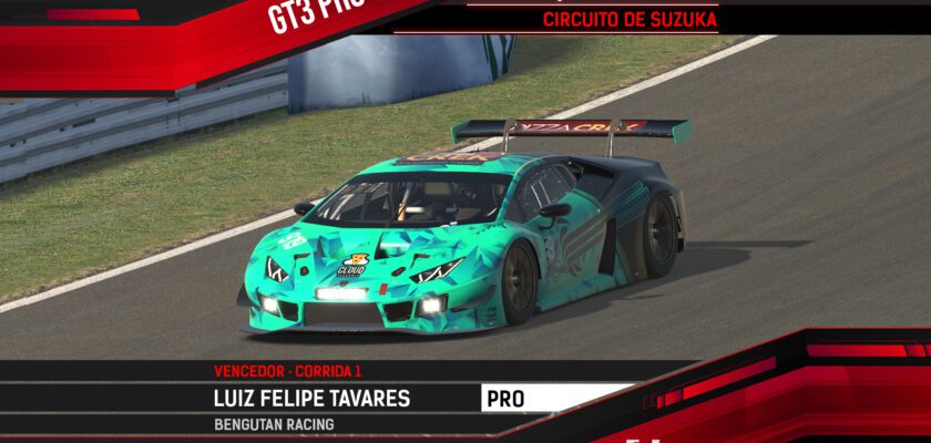 Realdrive GT3 Pro: Luiz Felipe Tavares e Alexandre Paumgartten vencem em Suzuka