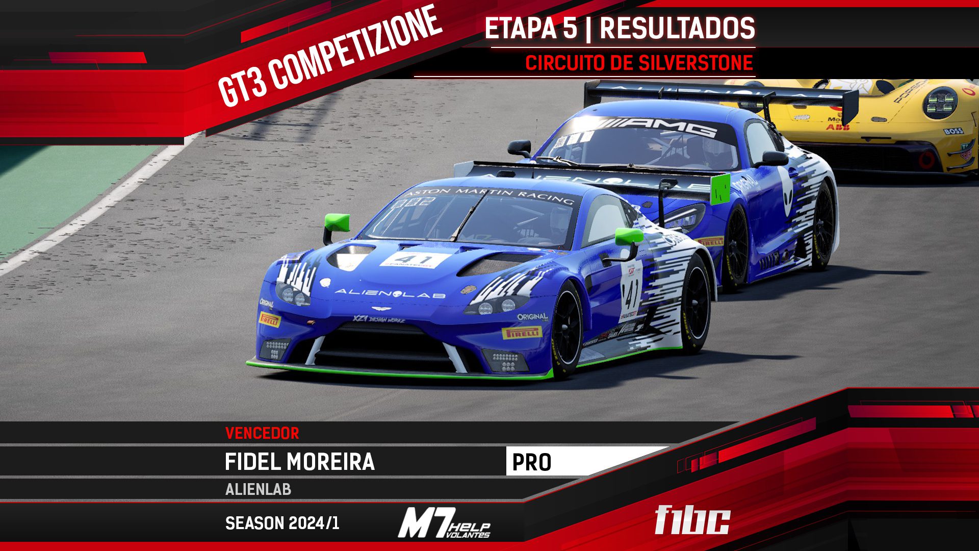 F1BC GT3 Competizione: Fidel Moreira é campeão com vitória em Silverstone