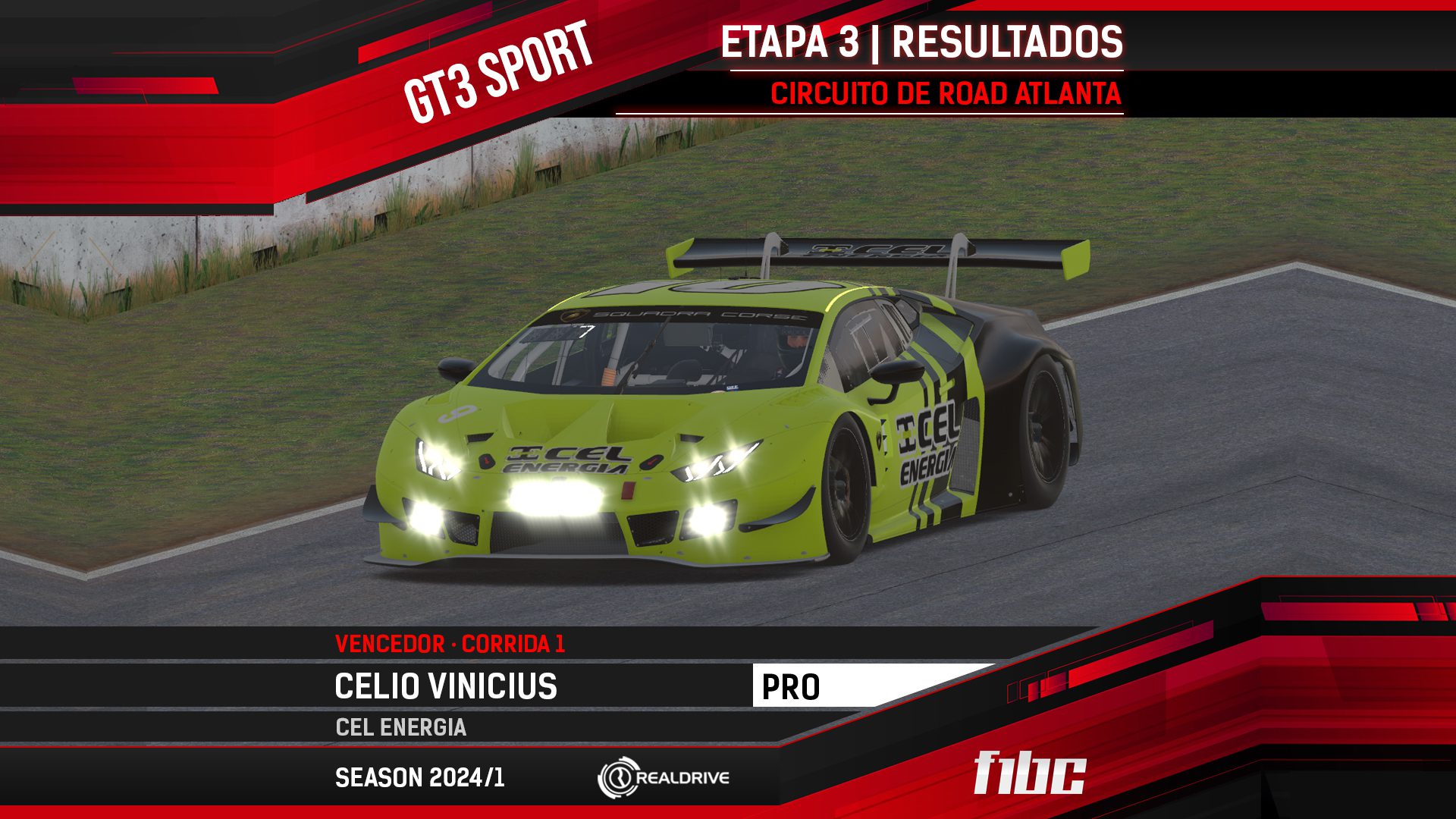 Realdrive GT3 Sport: Em Road Atlanta, Celio Vinicius e Bruno Pio vencem as corridas