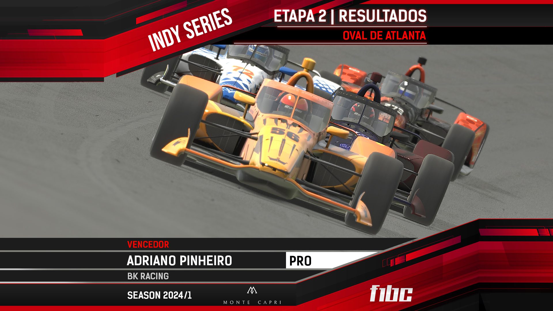 Monte Capri Indy Series: Atlanta tem novo triunfo de Adriano Pinheiro (BK Racing)