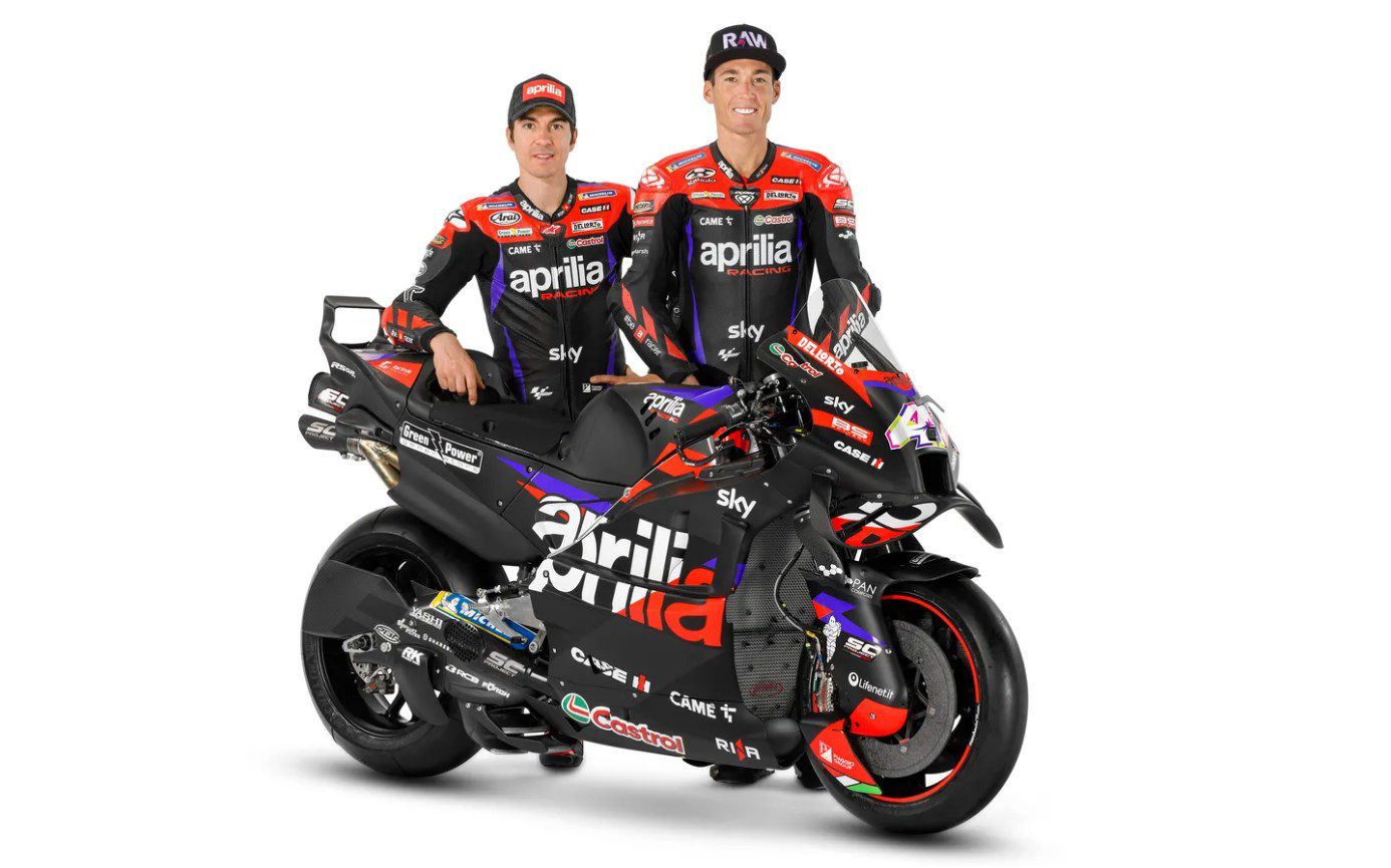 MotoGP: Aprilia revela nova moto com aerodinâmica radial para 2024