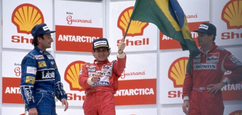 F1 1991, Brasil, Interlagos, pódio, Ayrton Senna