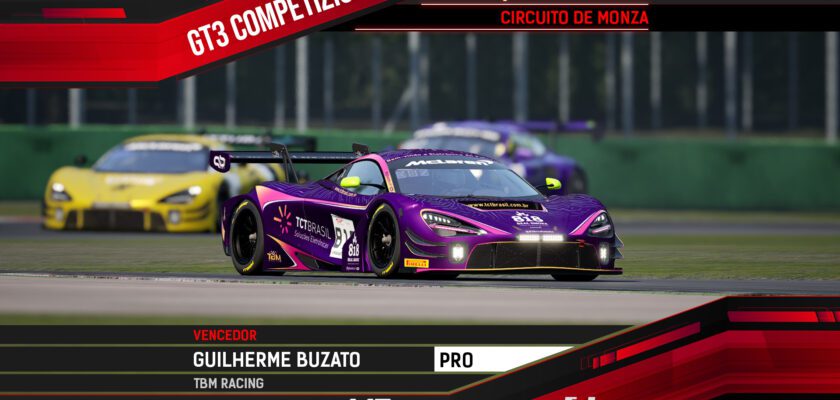 F1BC GT3 Competizione: Monza recebe grande corrida com vitória de Guilherme Buzato