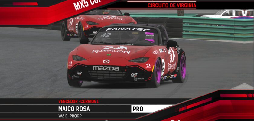 AMIKA MX5 Cup: Maico Rosa (W2 e-ProGP) vence duas em Virginia