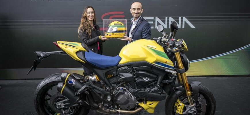 Bianca Senna, CEO da Senna Brands, e Claudio Domenicali, CEO da Ducati