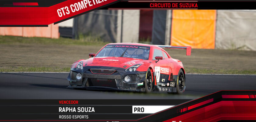 F1BC GT3 Competizione: Rapha Souza vence em Suzuka, e a TBM leva entre as equipes