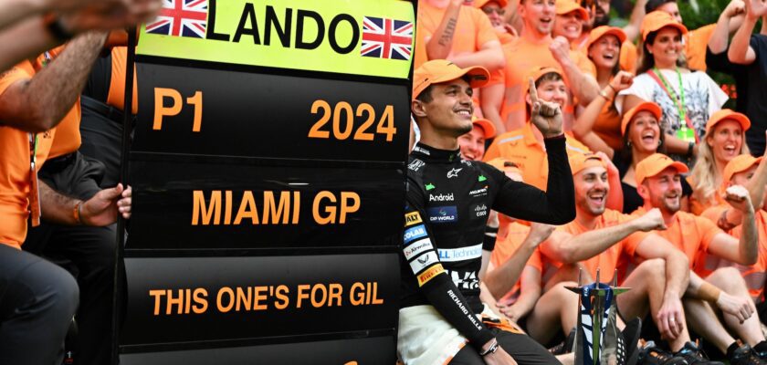 Na melhor prova do ano, F1 em Miami consagra Norris, homenageia Gil e Senna