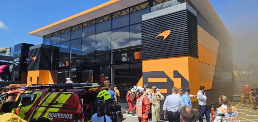 F1: McLaren sofre com incêndio em instalações no paddock de Barcelona