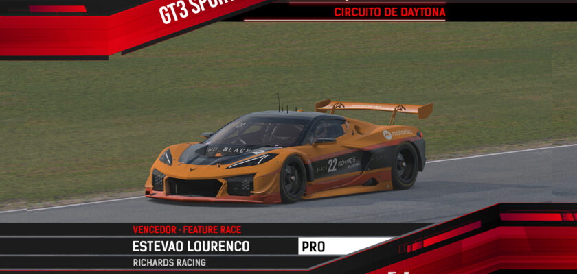 Realdrive GT3 Sport: Estevão Lourenço e Jonathan Guizilin vencem em Daytona