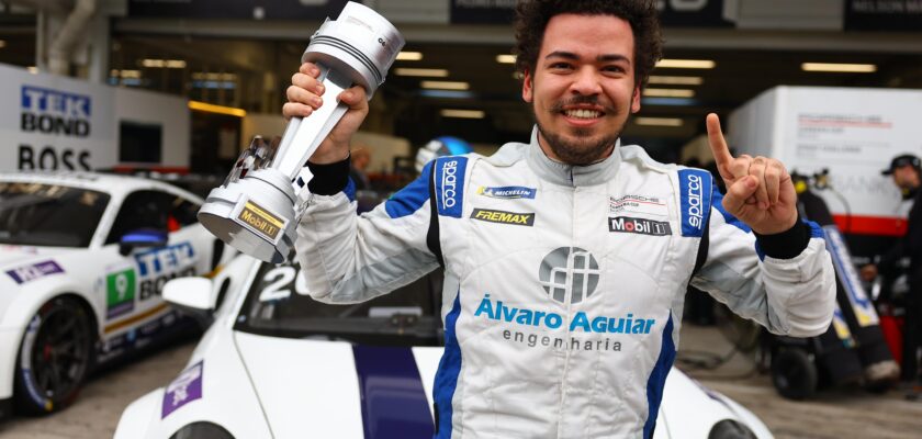 Aguiar e Muller ganham troféus Mobil™ de pole-position na Porsche Carrera Cup em Interlagos