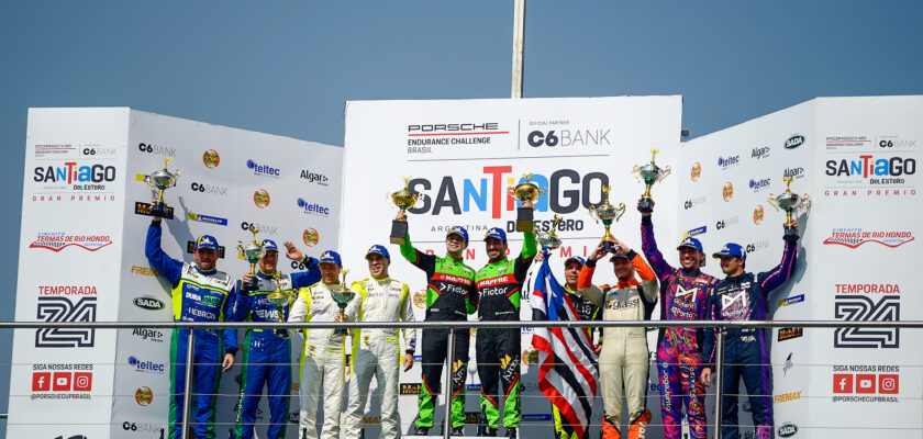 Com ultrapassagem na última volta, Piquet Jr e Ziemkiewicz sobem ao pódio da Porsche Endurance na Argentina