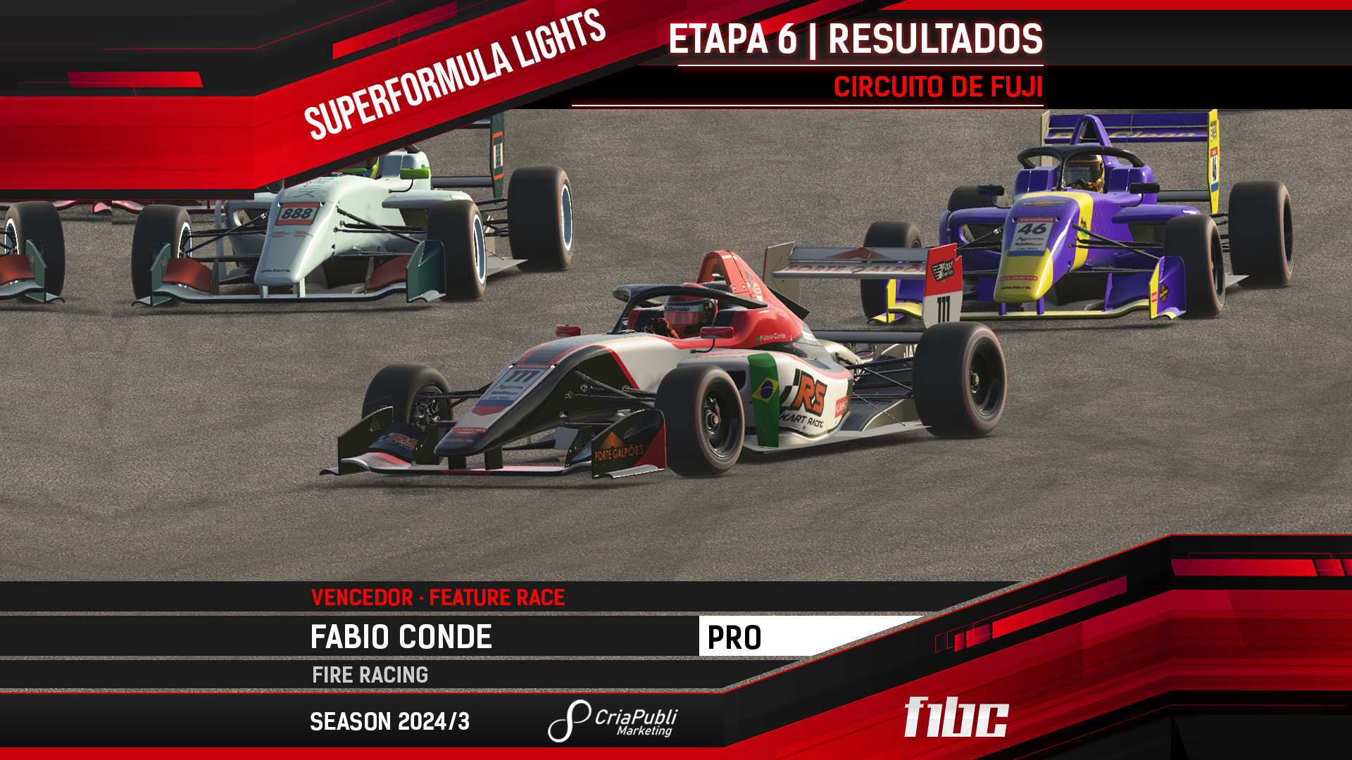 CriaPubli SuperFormula Lights: Em Fuji, Fabio Conde vence a corrida final