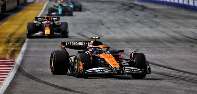 F1: Norris vence de ponta a ponta o GP de Singapura; Verstappen é segundo