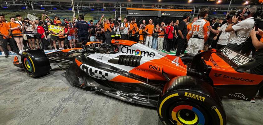 F1: McLaren da era Senna, palavrões, Bortoleto na Audi e asas flexíveis dominam ‘media day’ em Singapura