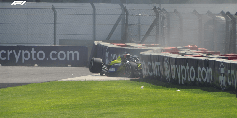 F1: Albon provoca bandeira vermelha após batida no TL1 do México