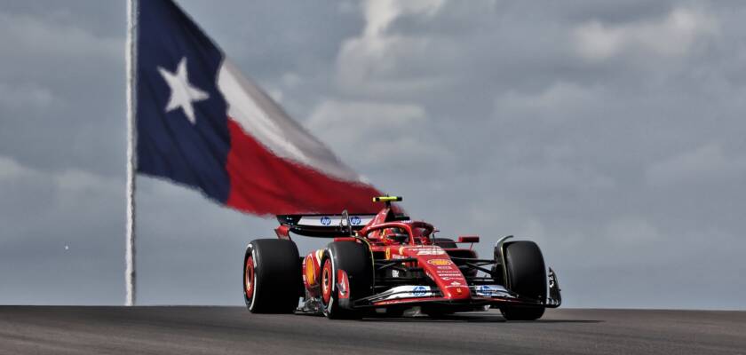 F1: Ferrari garante dobradinha com Sainz na liderança no treino único do GP dos Estados Unidos