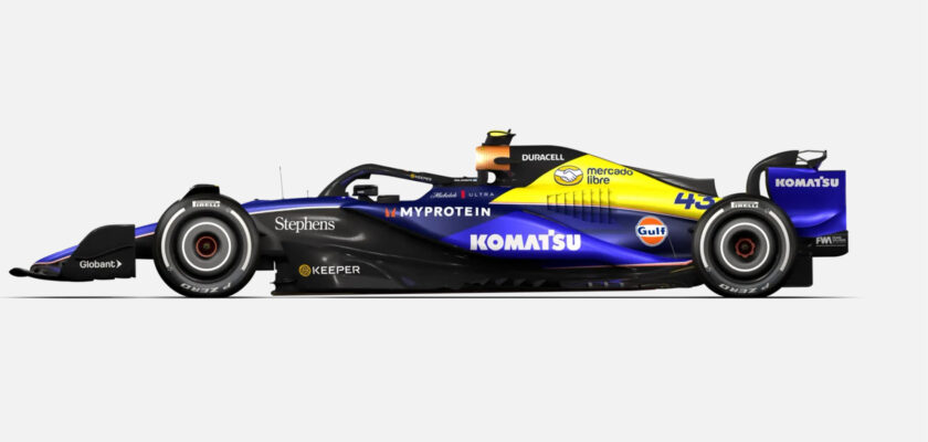 F1: Williams revela novo visual com amarelo do patrocinador para o GP do México