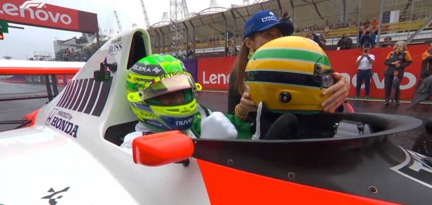 F1: Hamilton leva multidão ao delírio com homenagem a Ayrton Senna em Interlagos