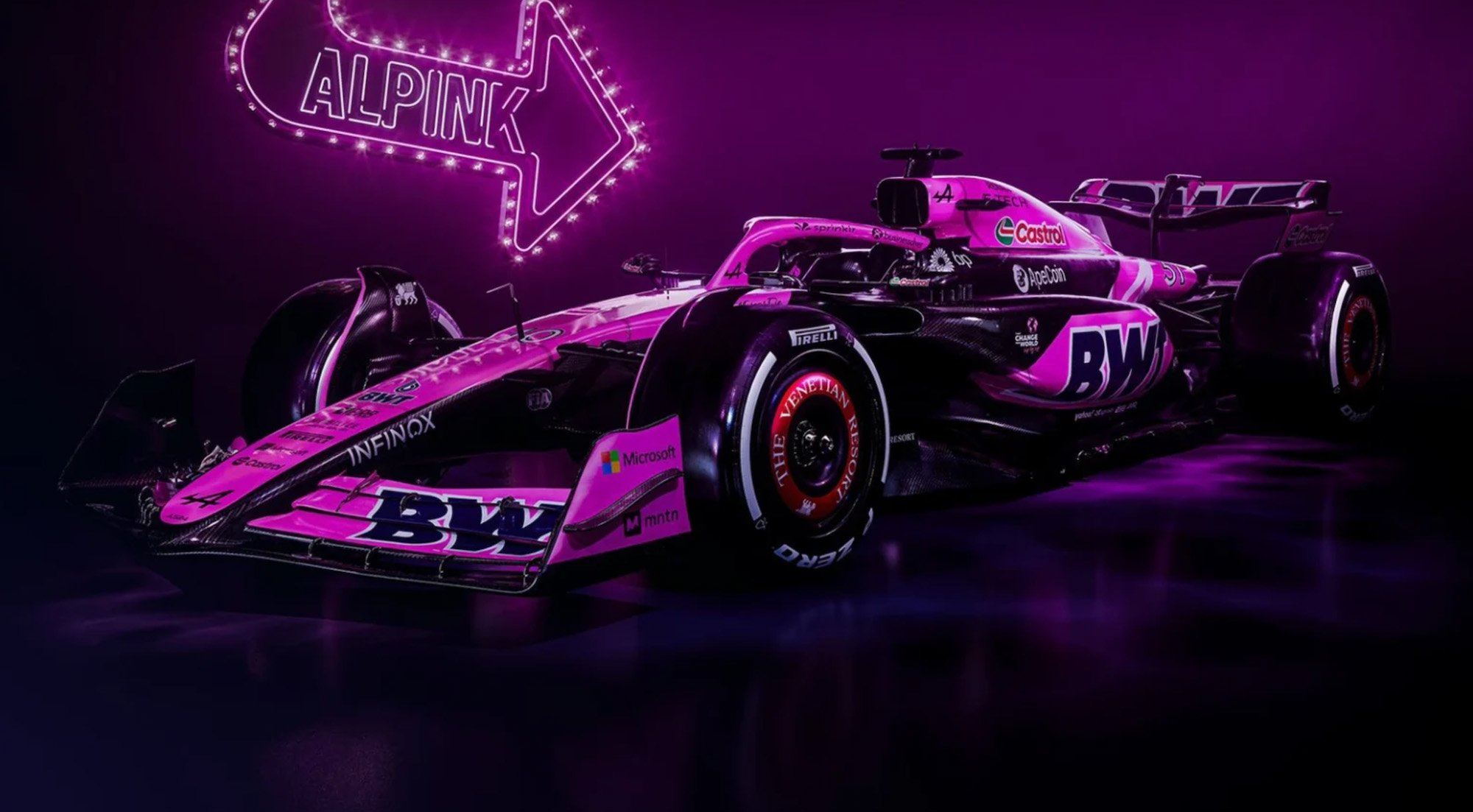 F1: Alpine aposta no "rosa choque" para as ultimas três corridas de 2024