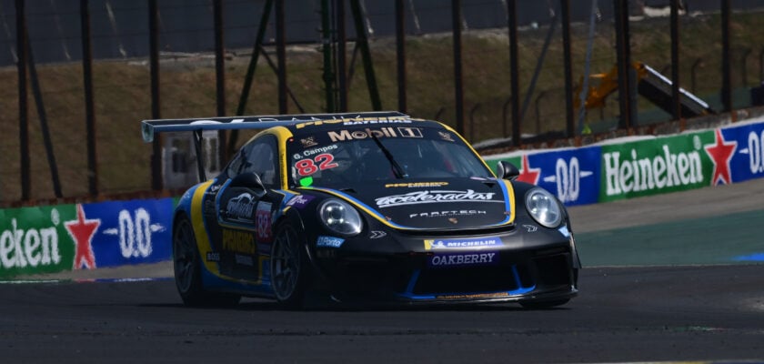 Porsche Cup: Com show na primeira volta, Campos “bate na trave” do pódio na preliminar da F1 em Interlagos