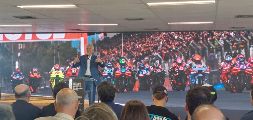 Governador de Goiás Ronaldo Caiado em evento da MotoGP no Brasil