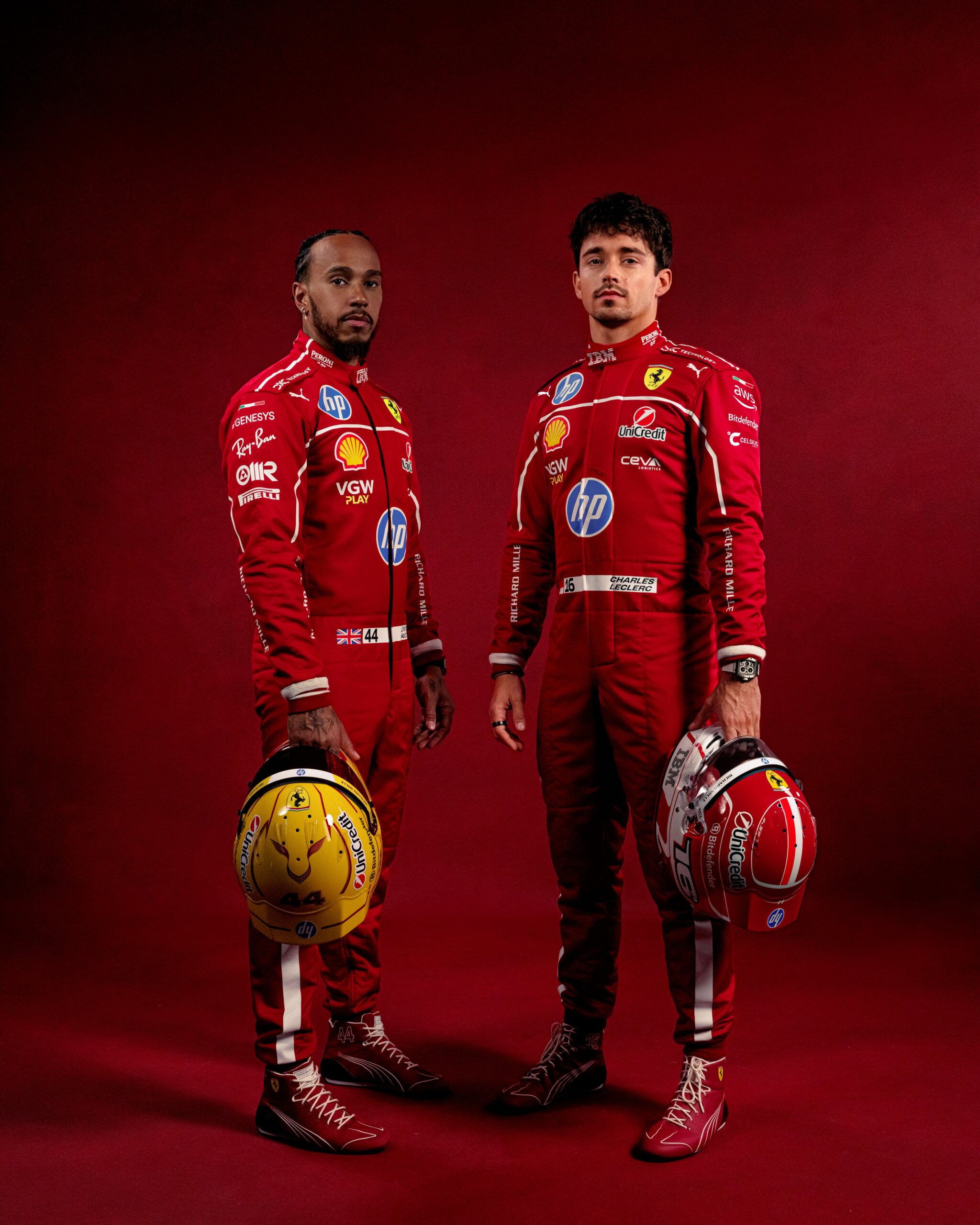 F1: Ferrari divulga primeiras imagens de Hamilton e Leclerc como companheiros